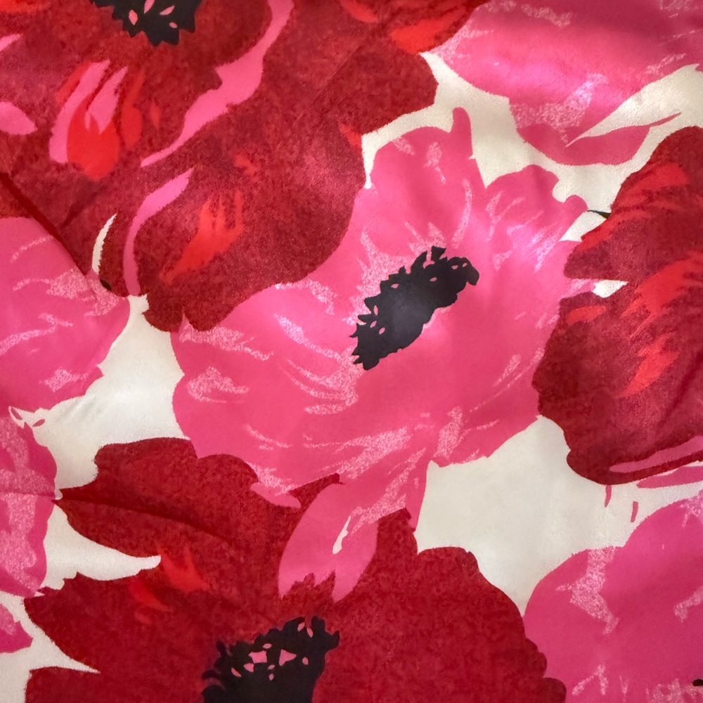 Lulu's Pink & Red Floral Slip Maxi side zipper Dress - Picture 5 of 12